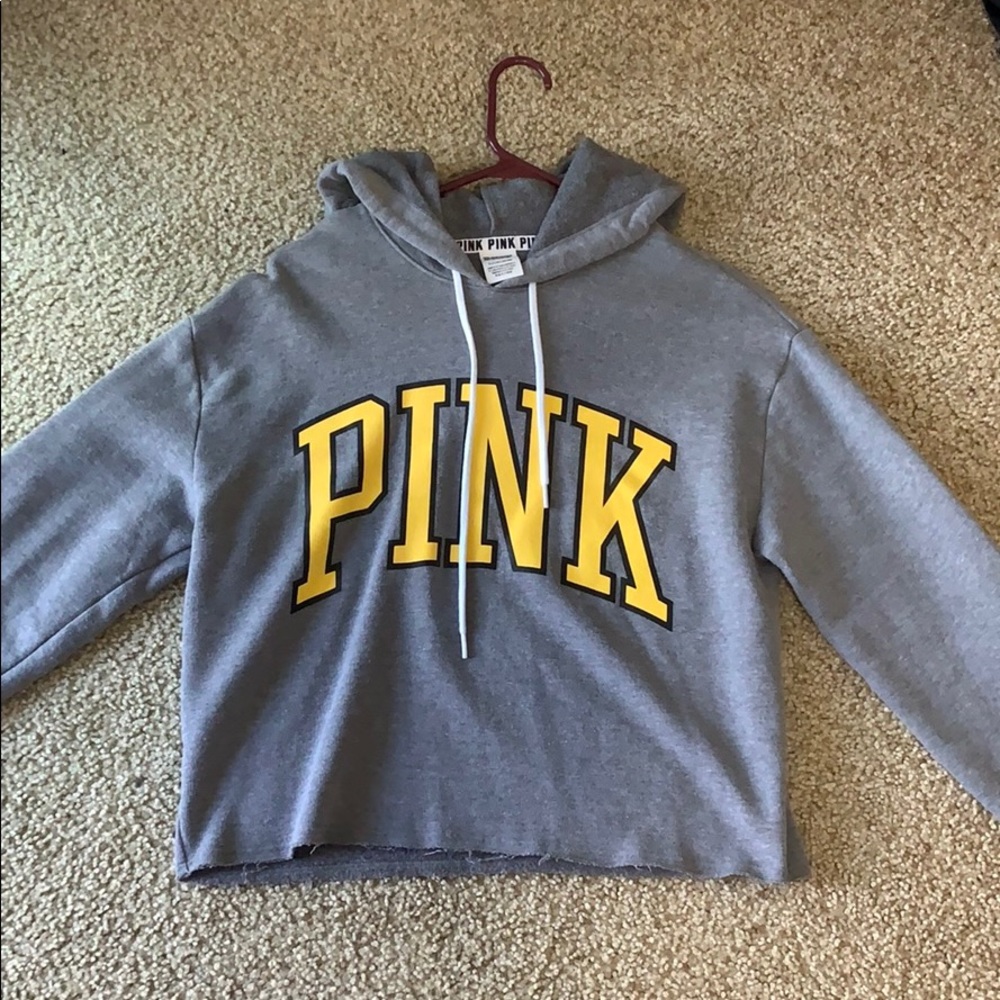 Pink cropped hoodie